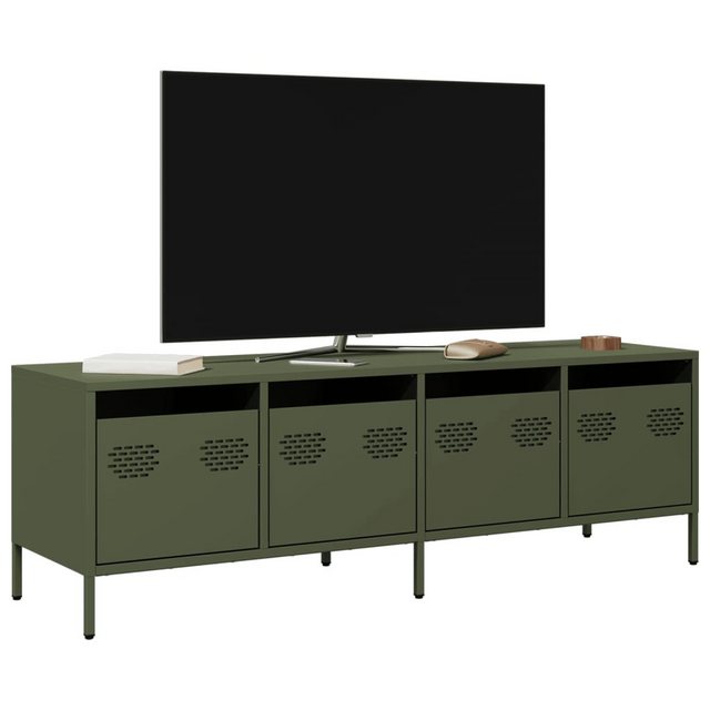 vidaXL Schrankmodule TV-Schrank Olivgrün 135x39x43,5 cm Kaltgewalzter Stahl günstig online kaufen