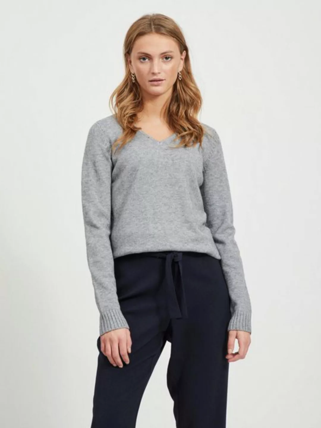 Vila V-Ausschnitt-Pullover "VIRIL V-NECK L/S KNIT TOP - NOOS" günstig online kaufen