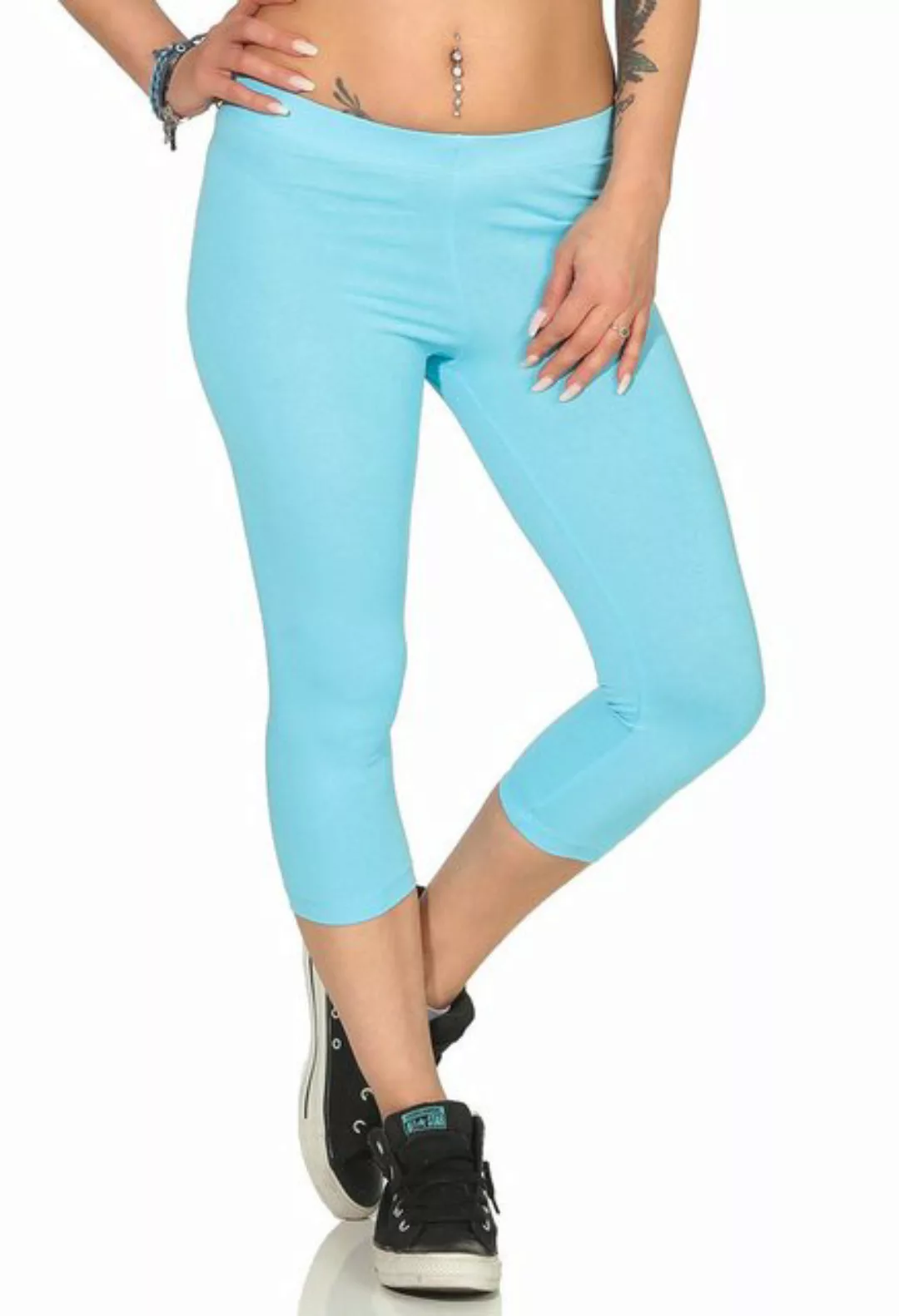 Mellice 3/4-Leggings Damen 3/4 Capri Leggings Jogginghose günstig online kaufen