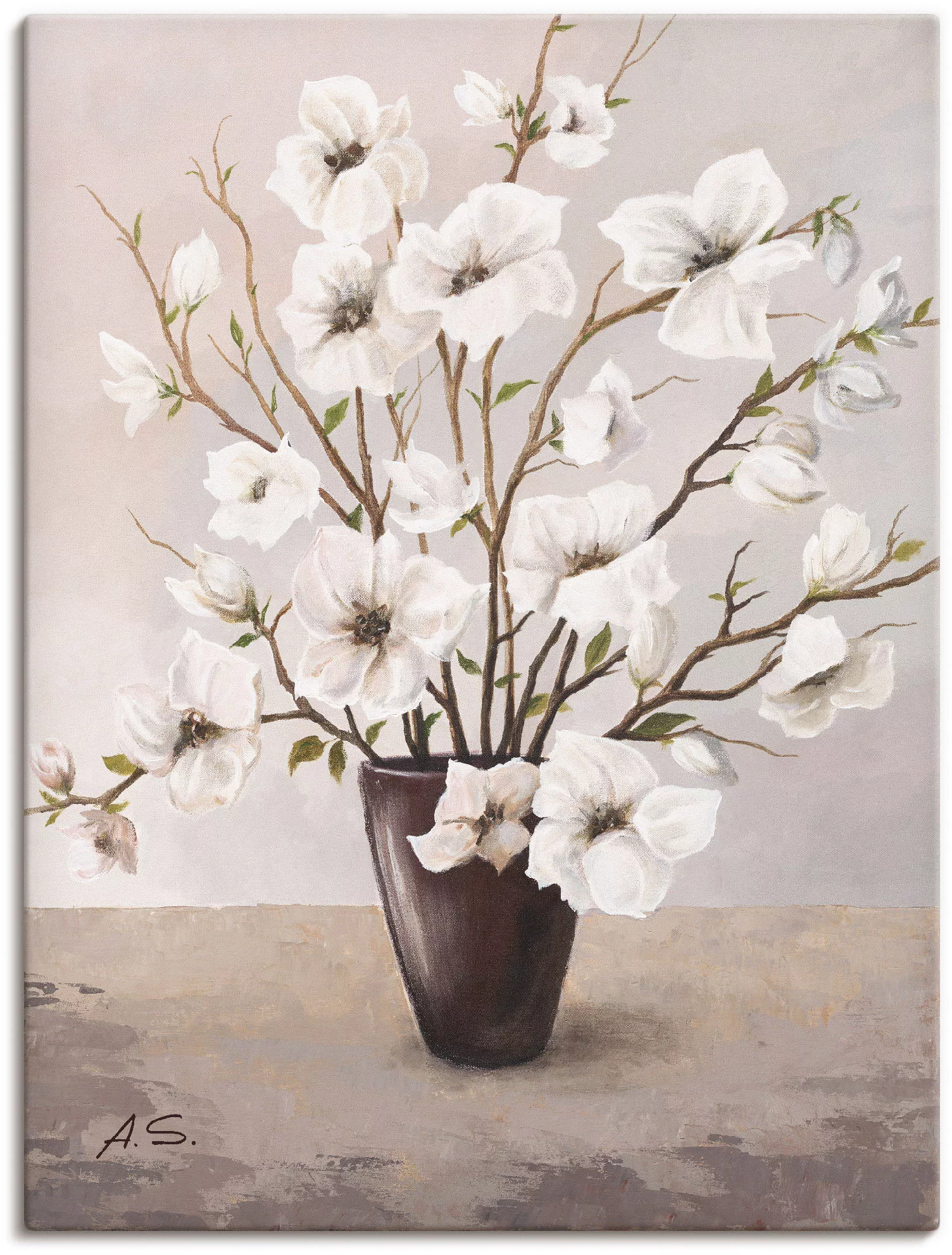 Artland Wandbild "Magnolien", Blumen, (1 St.), als Leinwandbild, Poster in günstig online kaufen