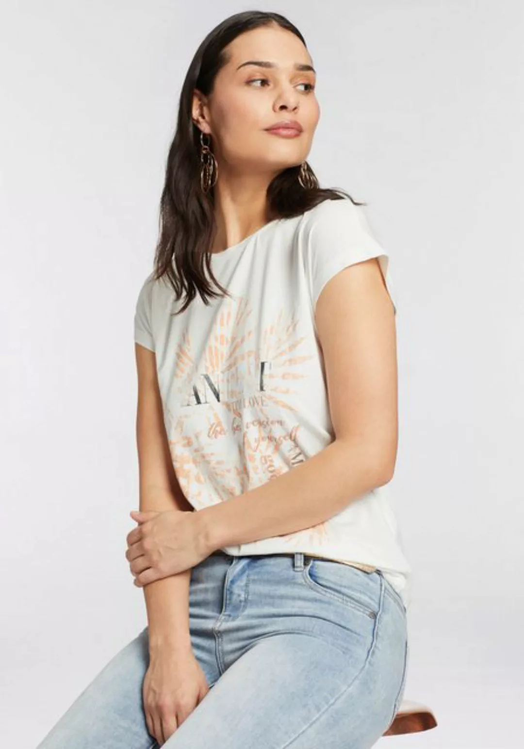 Laura Scott T-Shirt mit modernem Frontprint - NEUE KOLLEKTION günstig online kaufen