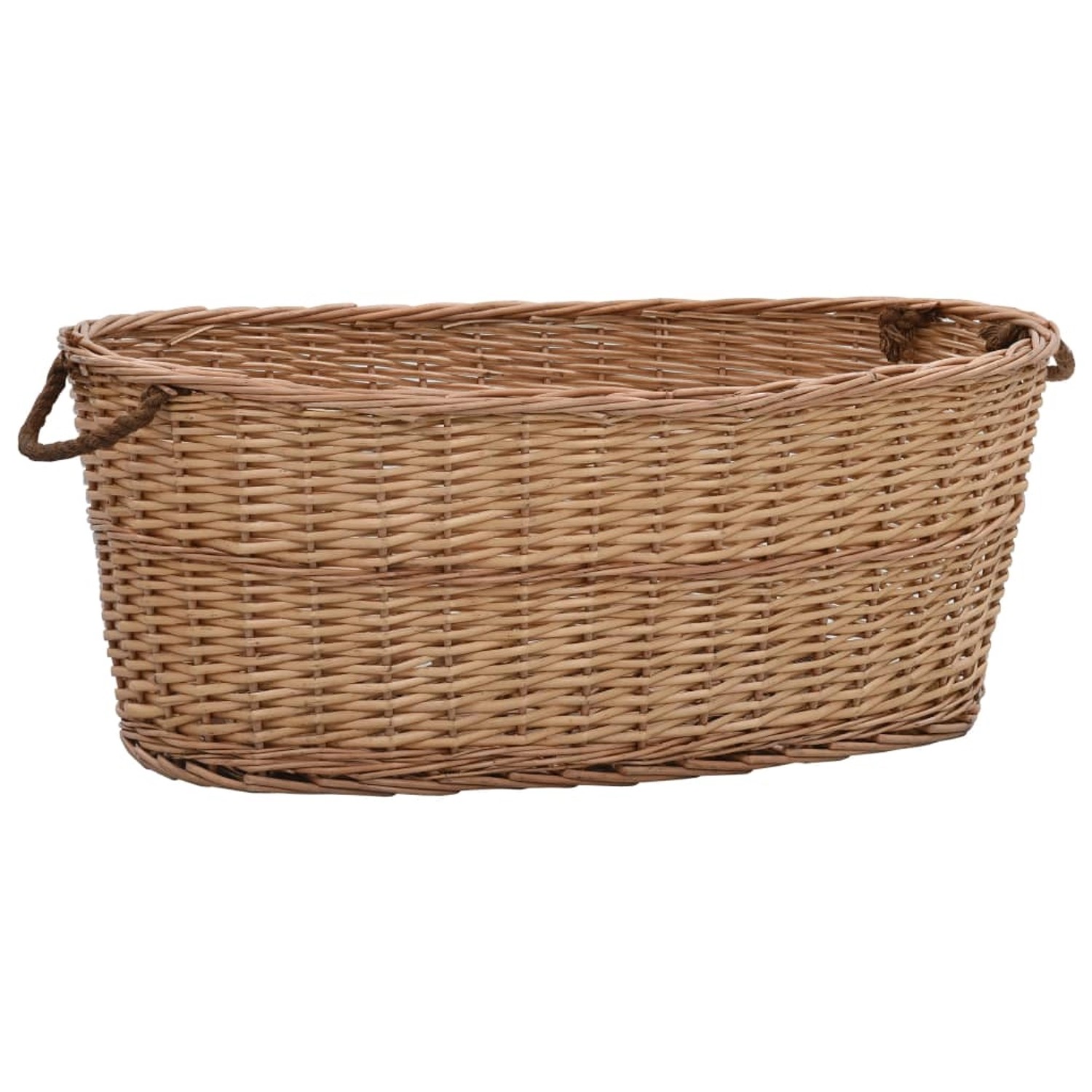 vidaXL Holzkorb mit Tragegriffen 88 x 57 x 34 cm Natur Weide günstig online kaufen