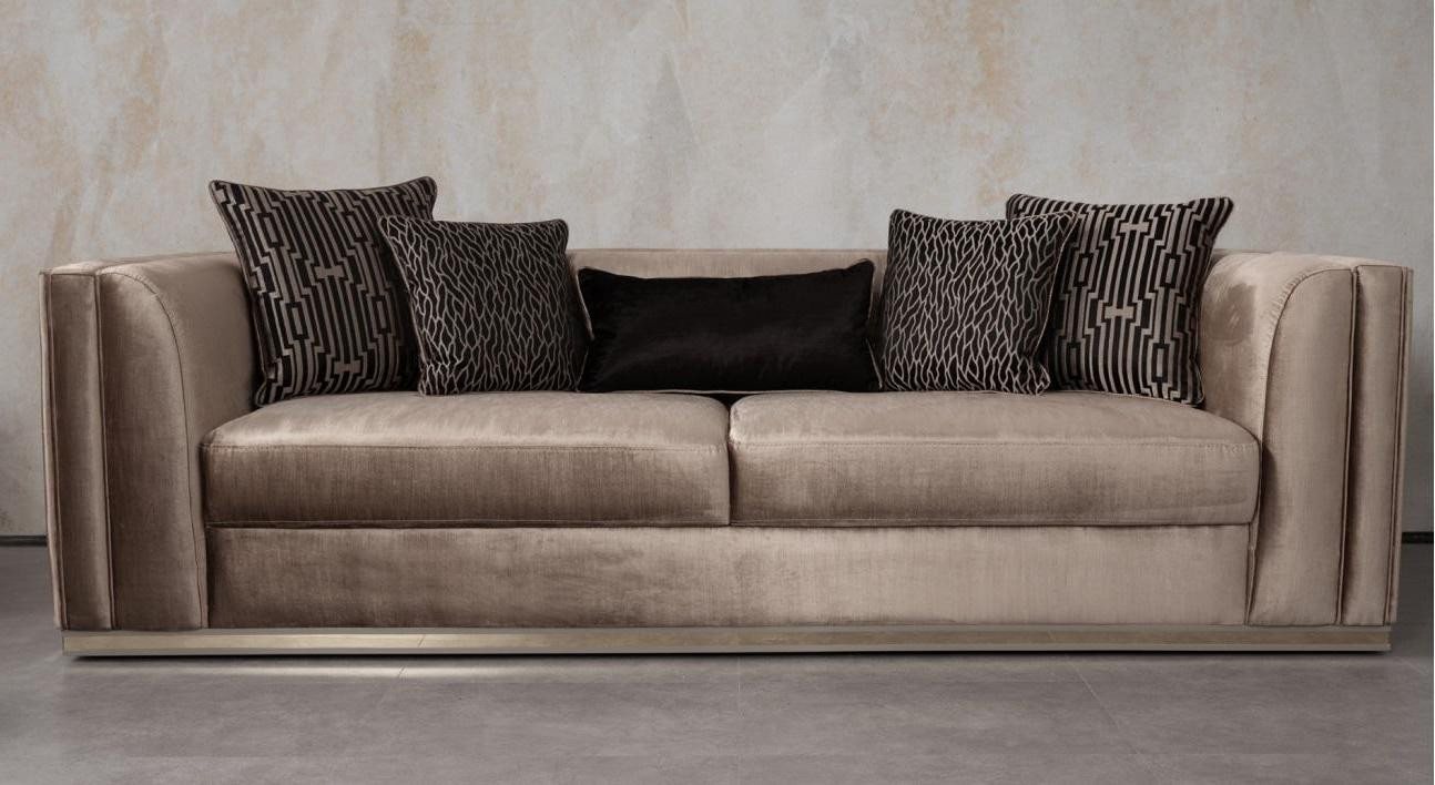 Xlmoebel Sofa 3-Sitzer Holzsofa im italienischen Stil für das Wohnzimmer - günstig online kaufen