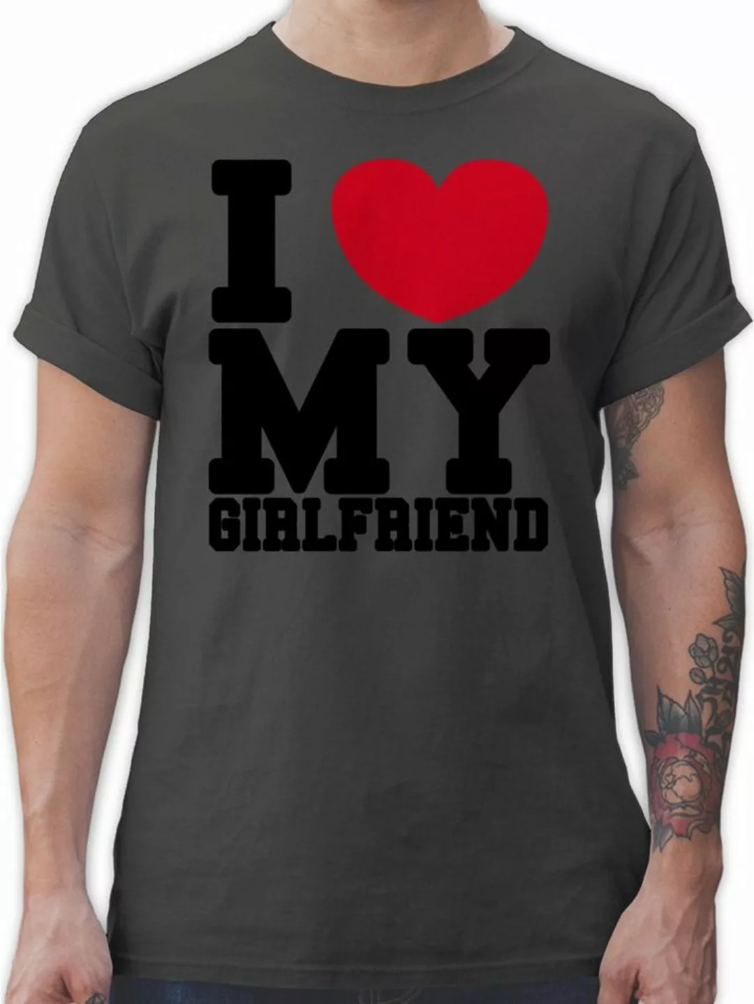 Shirtracer T-Shirt I love my Girlfriend - Ich liebe meine Freundin Geschenk günstig online kaufen