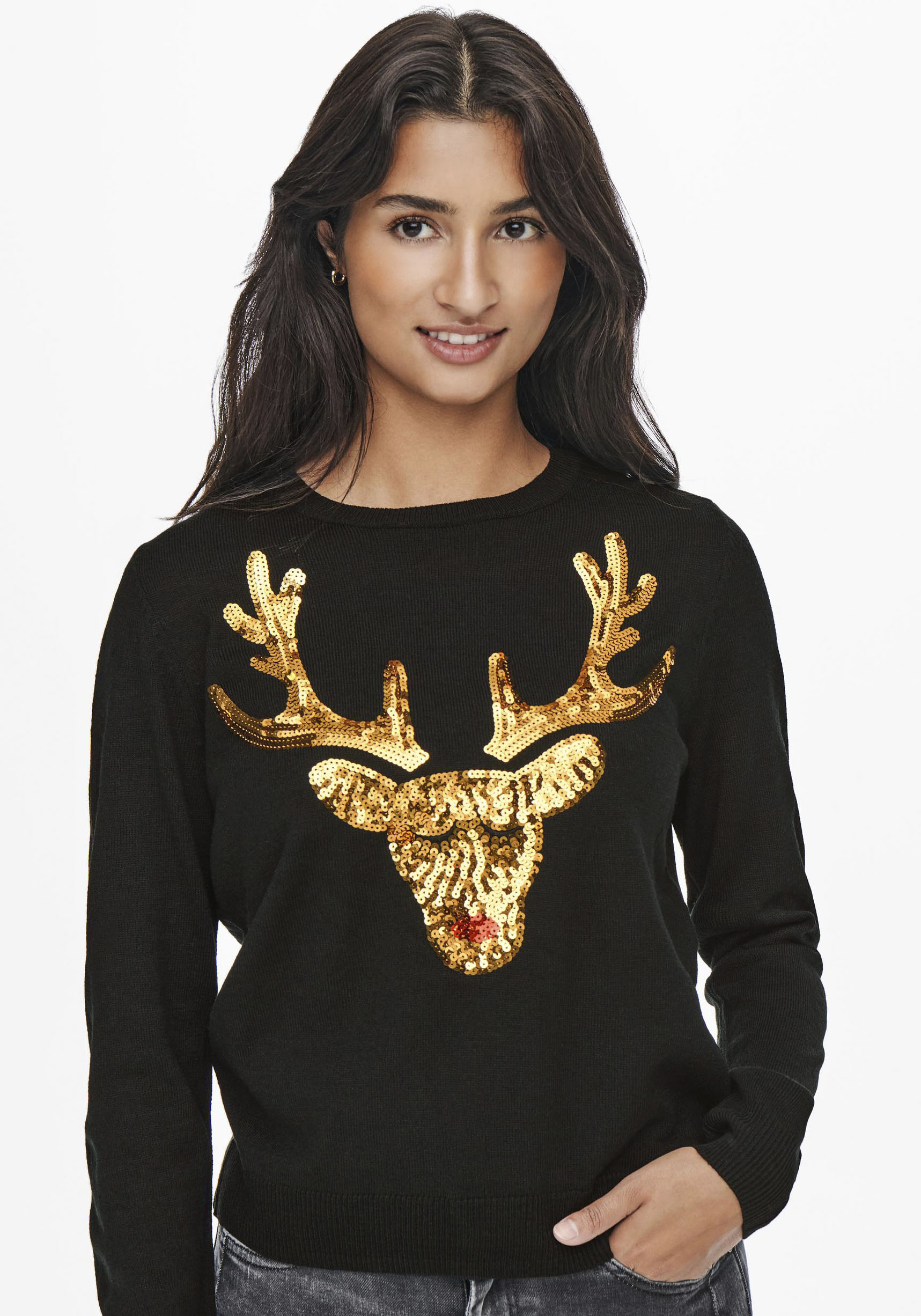 ONLY Strickpullover "ONLXMAS L/S PULLOVER EX KNT" günstig online kaufen