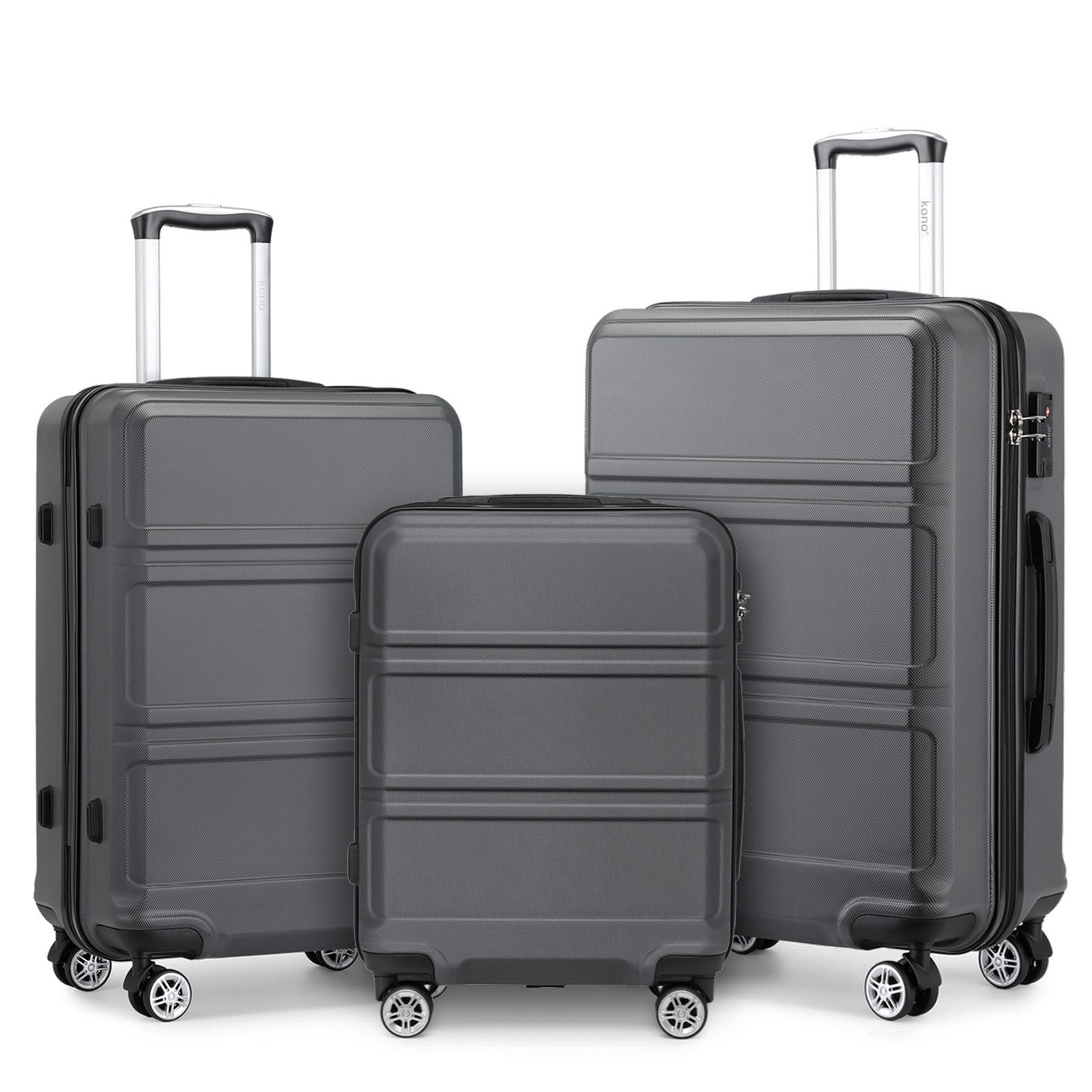 KONO Trolleyset 4 Rollen, (3 tlg), günstig online kaufen