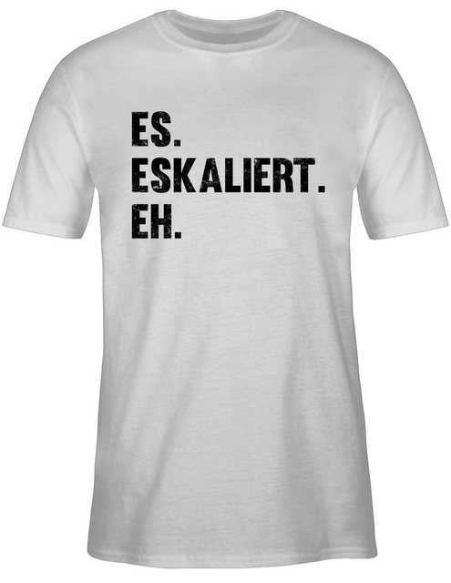 Shirtracer T-Shirt Es eskaliert eh Party & Alkohol Herren günstig online kaufen