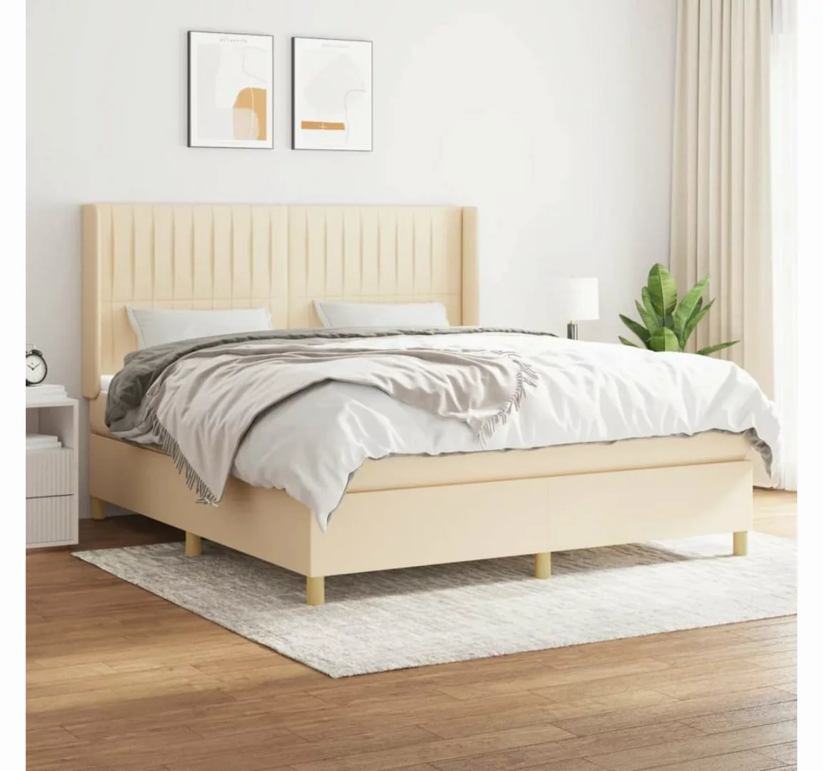 vidaXL Boxspringbett Bett Boxspringbett mit Matratze & Topper Stoff verschi günstig online kaufen