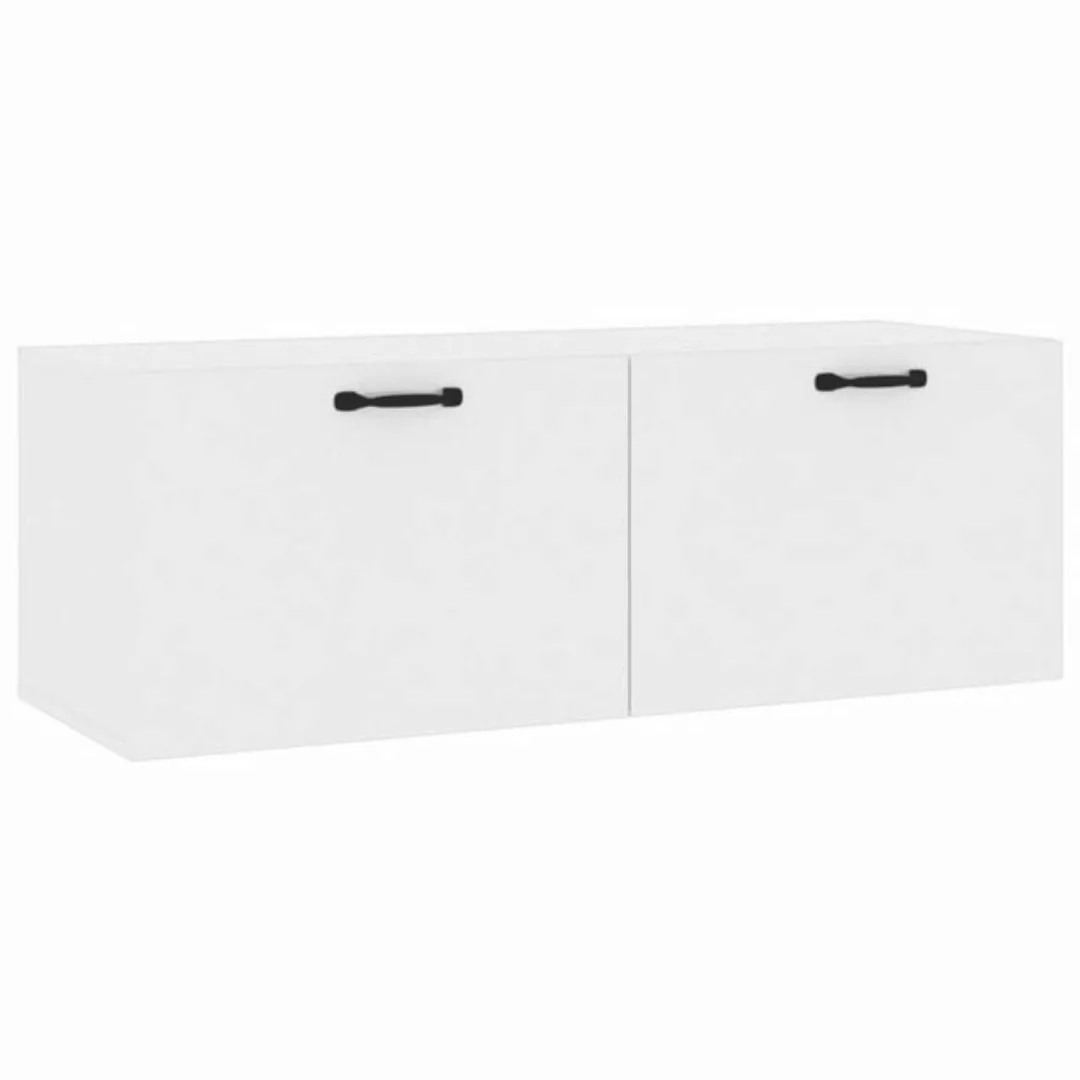 vidaXL Fächerschrank Wandschrank Hochglanz-Weiß 100x36,5x35 cm Holzwerkstof günstig online kaufen