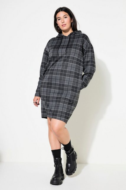 Studio Untold Jerseykleid Midikleid oversized Jersey Karo Kapuze Langarm günstig online kaufen