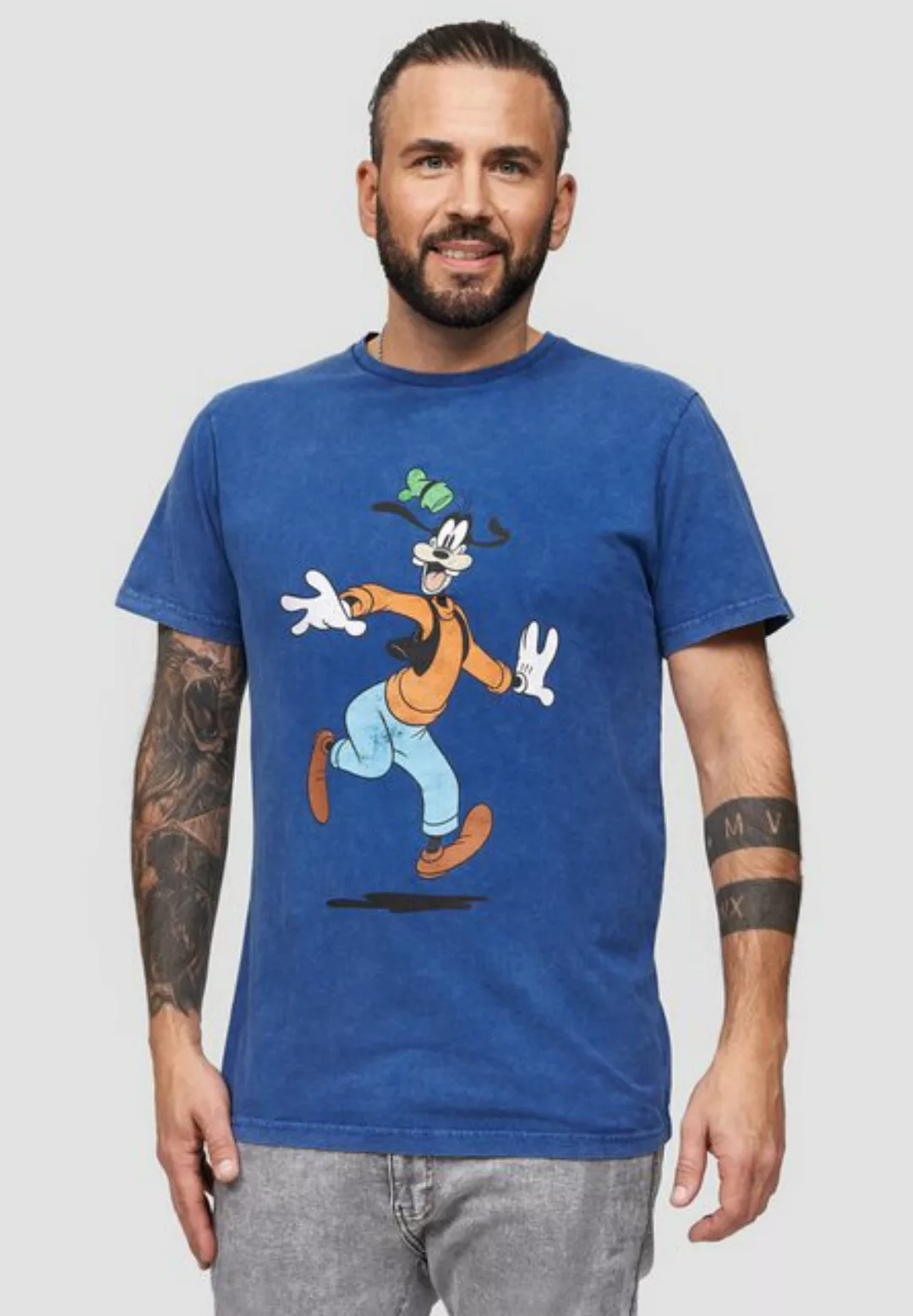 Recovered T-Shirt Disney Excited Goofy GOTS zertifizierte Bio-Baumwolle günstig online kaufen