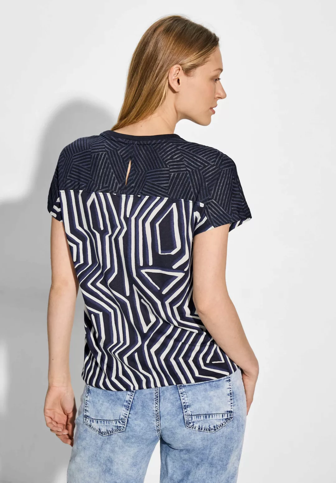 Cecil Kurzarmshirt - Damen kurzarm Shirt -  Tunika-Shirt mit Print günstig online kaufen