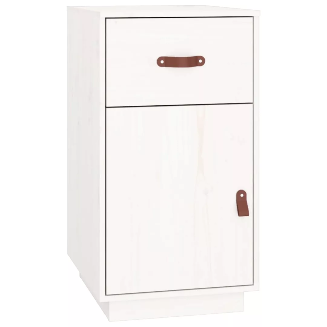 Vidaxl Schreibtisch-schrank Weiß 40x50x75 Cm Massivholz Kiefer günstig online kaufen