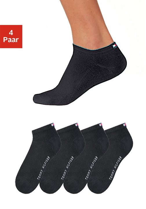 Tommy Hilfiger Sneakersocken, (4 Paar), mit Markenlogo günstig online kaufen