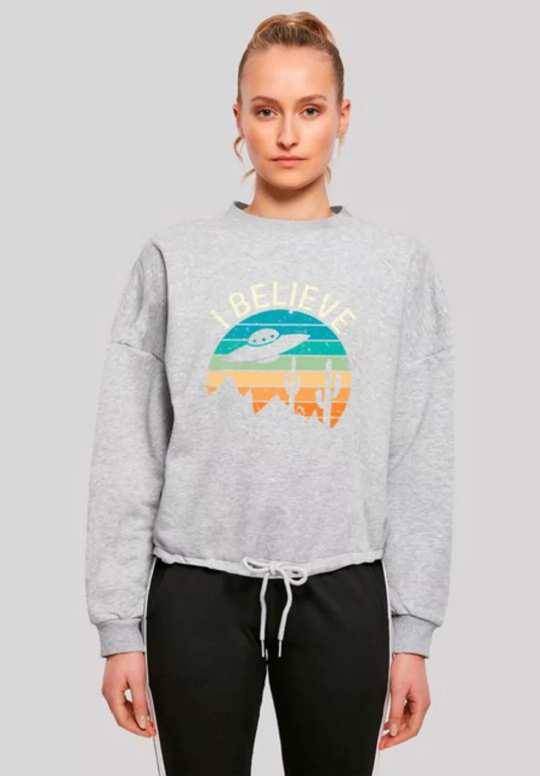 F4NT4STIC Sweatshirt I Believe UFO Alien Sonnenuntergang Premium Qualität günstig online kaufen