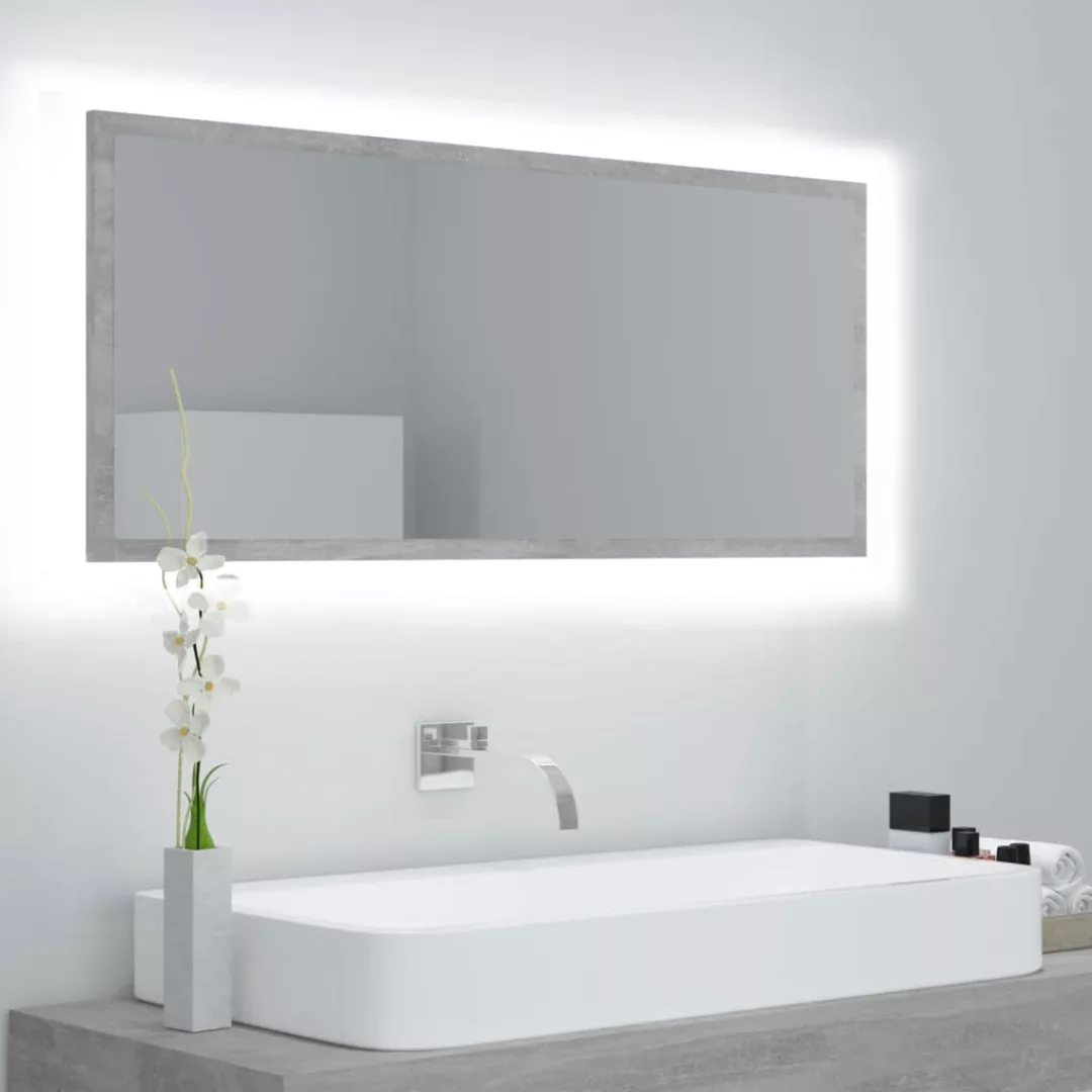 Led-badspiegel Betongrau 100x8,5x37 Cm Spanplatte günstig online kaufen