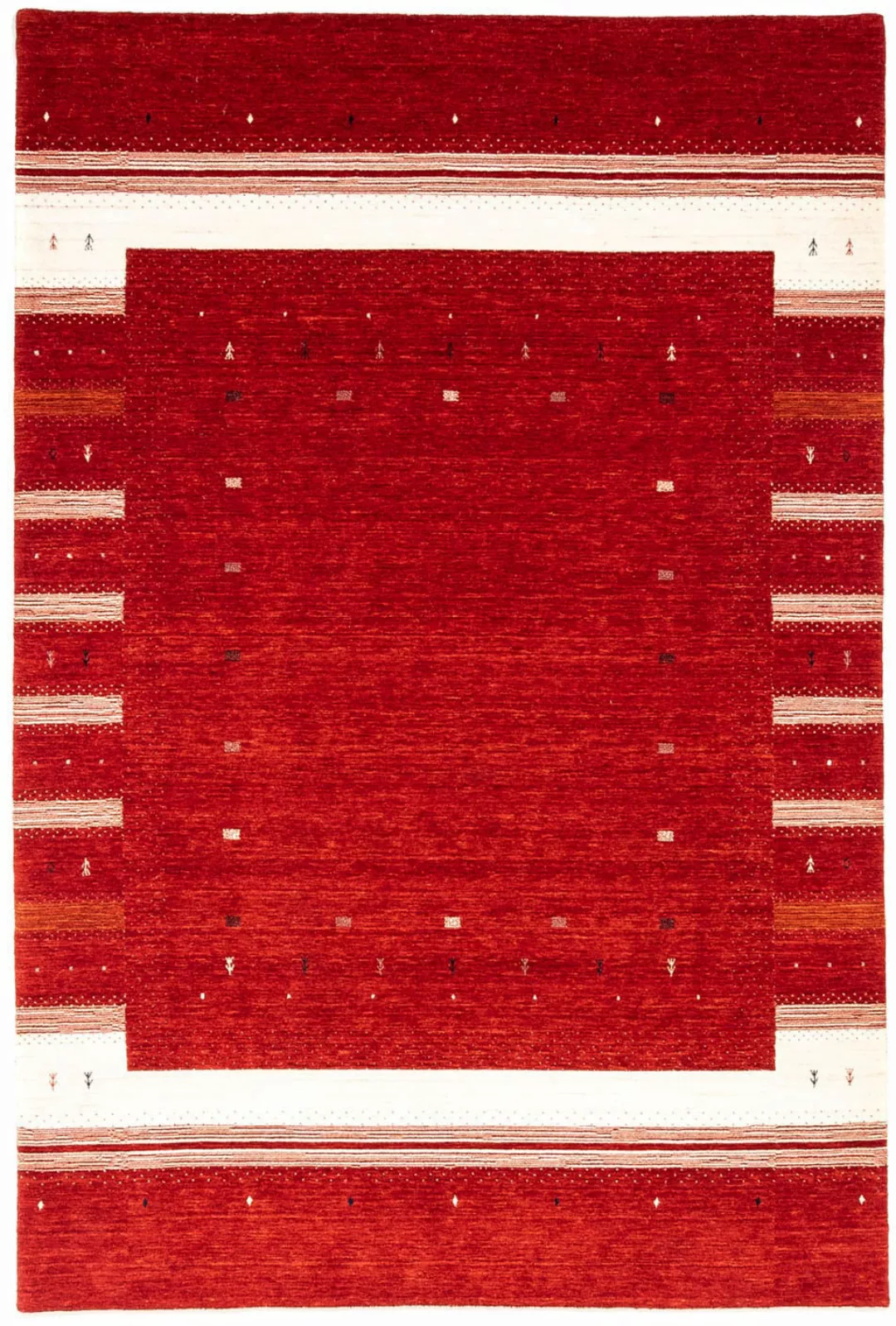 morgenland Wollteppich »Loribaft Minimal Rosso 296 x 203 cm«, rechteckig, 1 günstig online kaufen