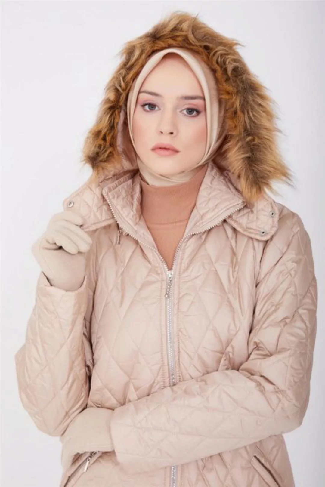 ARMİNE Steppmantel Armine Steppjacke Damen, Warm Mantel Damen Lang, Winterj günstig online kaufen