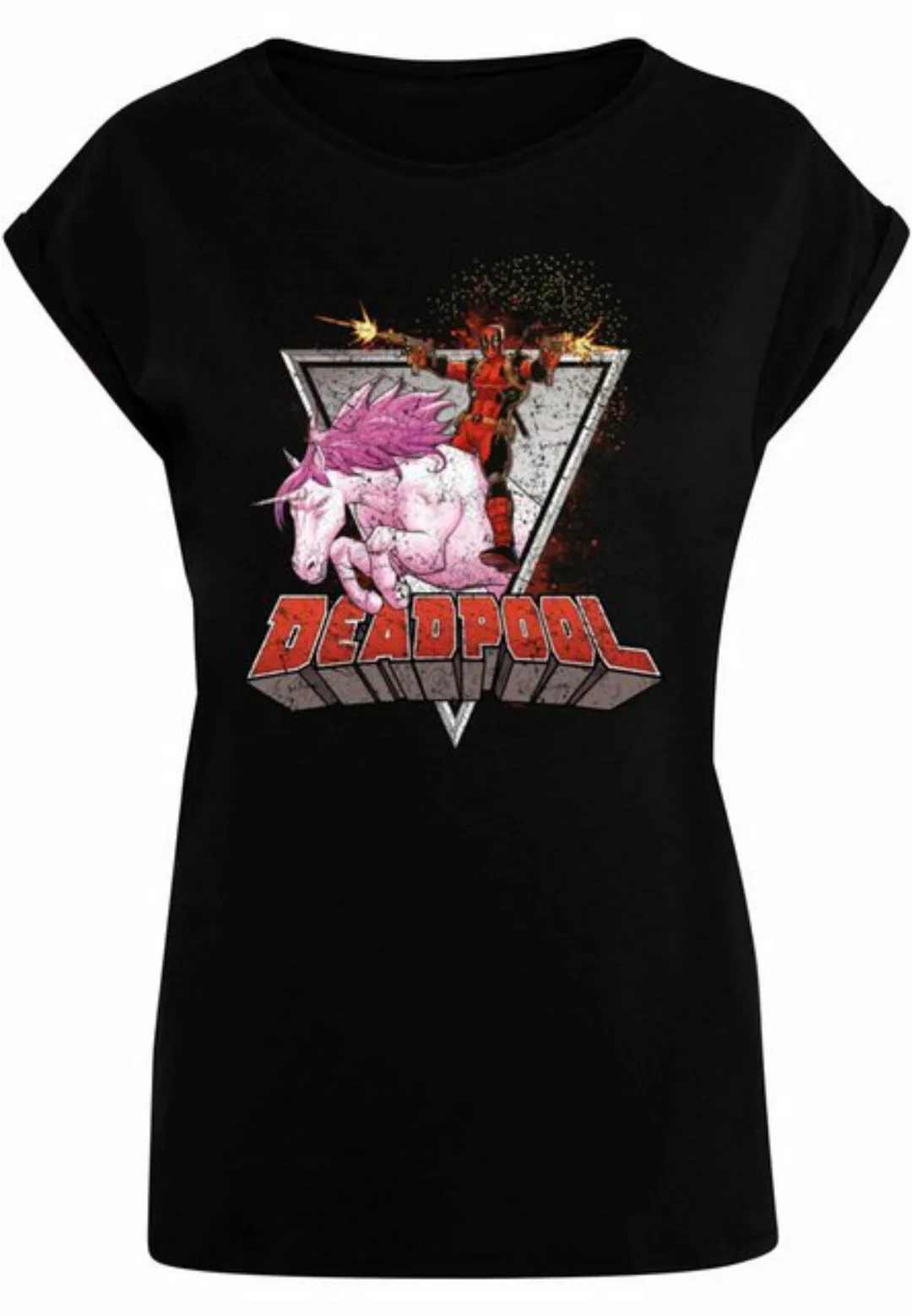 ABSOLUTE CULT T-Shirt ABSOLUTE CULT Damen Ladies Deadpool - Rides a Unicorn günstig online kaufen