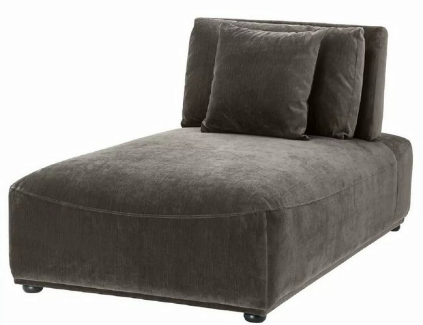 Casa Padrino Chaiselongue Luxus Chaiselongue Grau / Schwarz 93 x 158 x H. 8 günstig online kaufen