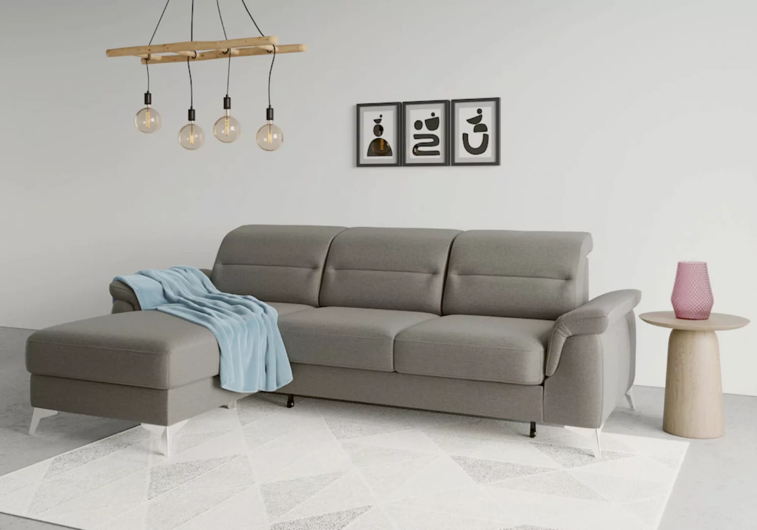 sit&more Ecksofa "Sinatra L-Form", mit Recamiere, optinal mit Kopfteilverst günstig online kaufen