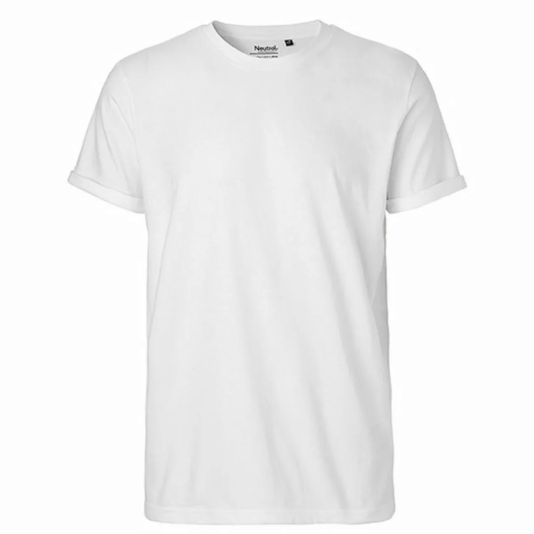 Neutral Rundhalsshirt Herren Roll Up Sleeve T-Shirt / 100% Fairtrade Baumwo günstig online kaufen