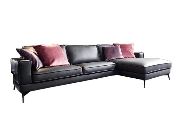 KAWOLA Ecksofa LUGA, Sofa Leder, versch. Ausführungen und versch. Farben günstig online kaufen