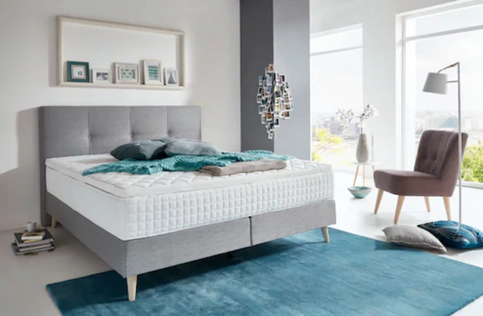 ATLANTIC home collection Boxspringbett, mit Topper in diversen Ausführungen günstig online kaufen