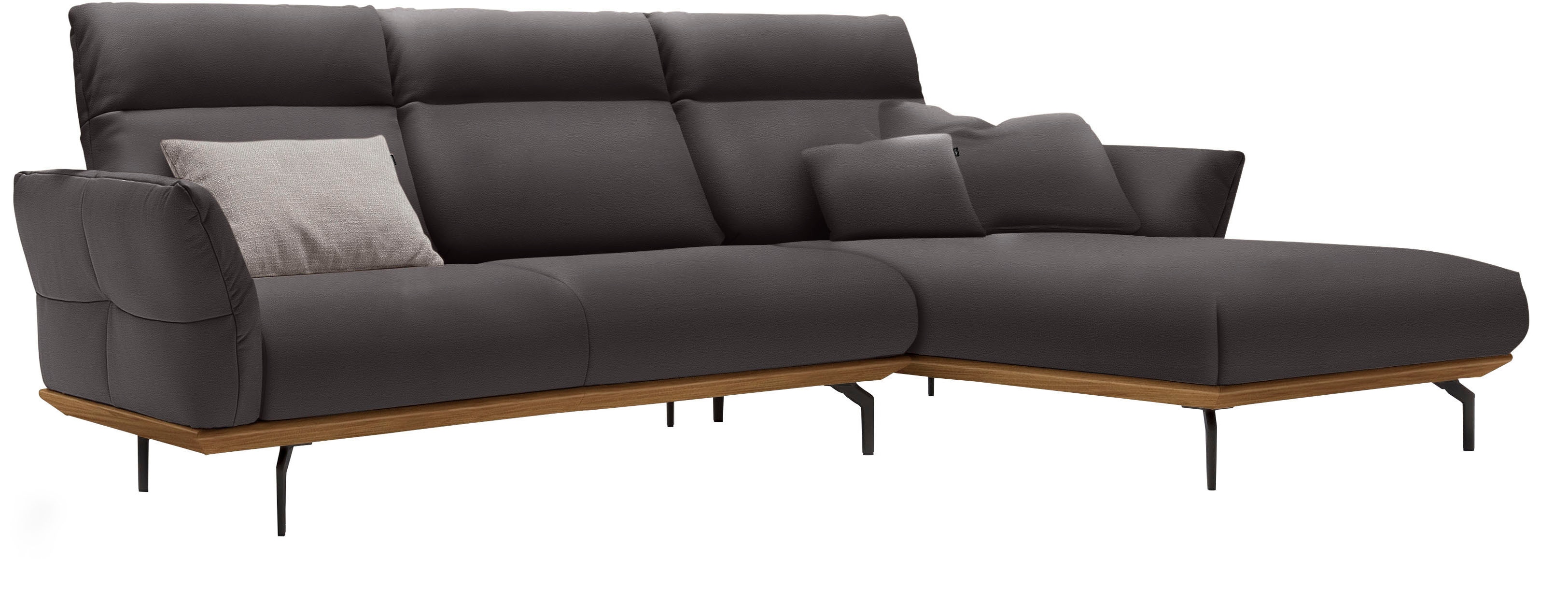 Creation BY ROLF BENZ Ecksofa »CR.460«, Sockel in Nussbaum, Winkelfüße in U günstig online kaufen