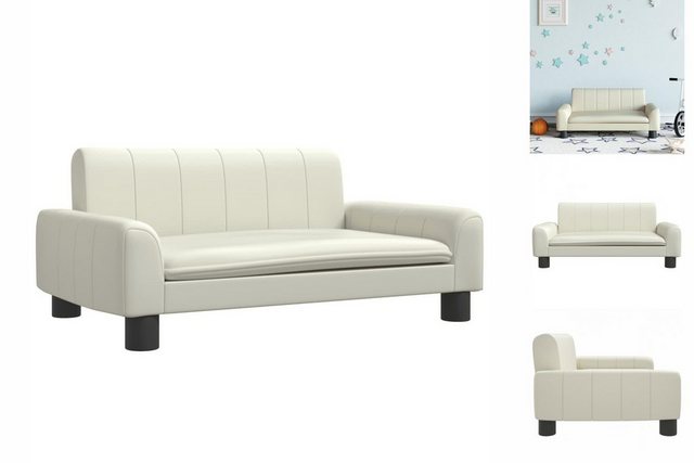 vidaXL Kindersofa Kindersofa Creme 70x45x30 cm Kunstleder Kindercouch Kinde günstig online kaufen