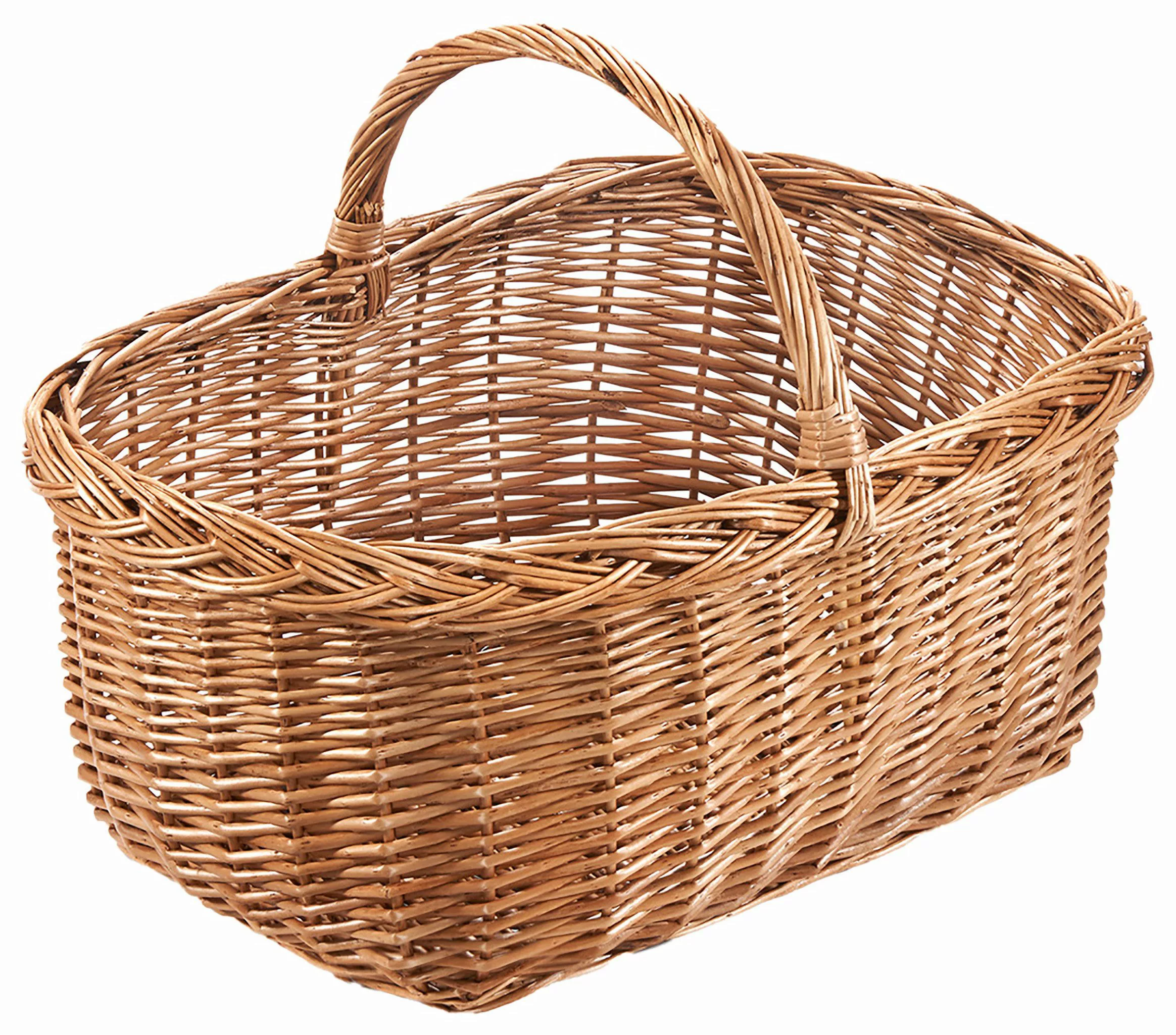 Kobolo Einkaufskorb Geflochtener Weidenkorb Korb Shopper günstig online kaufen