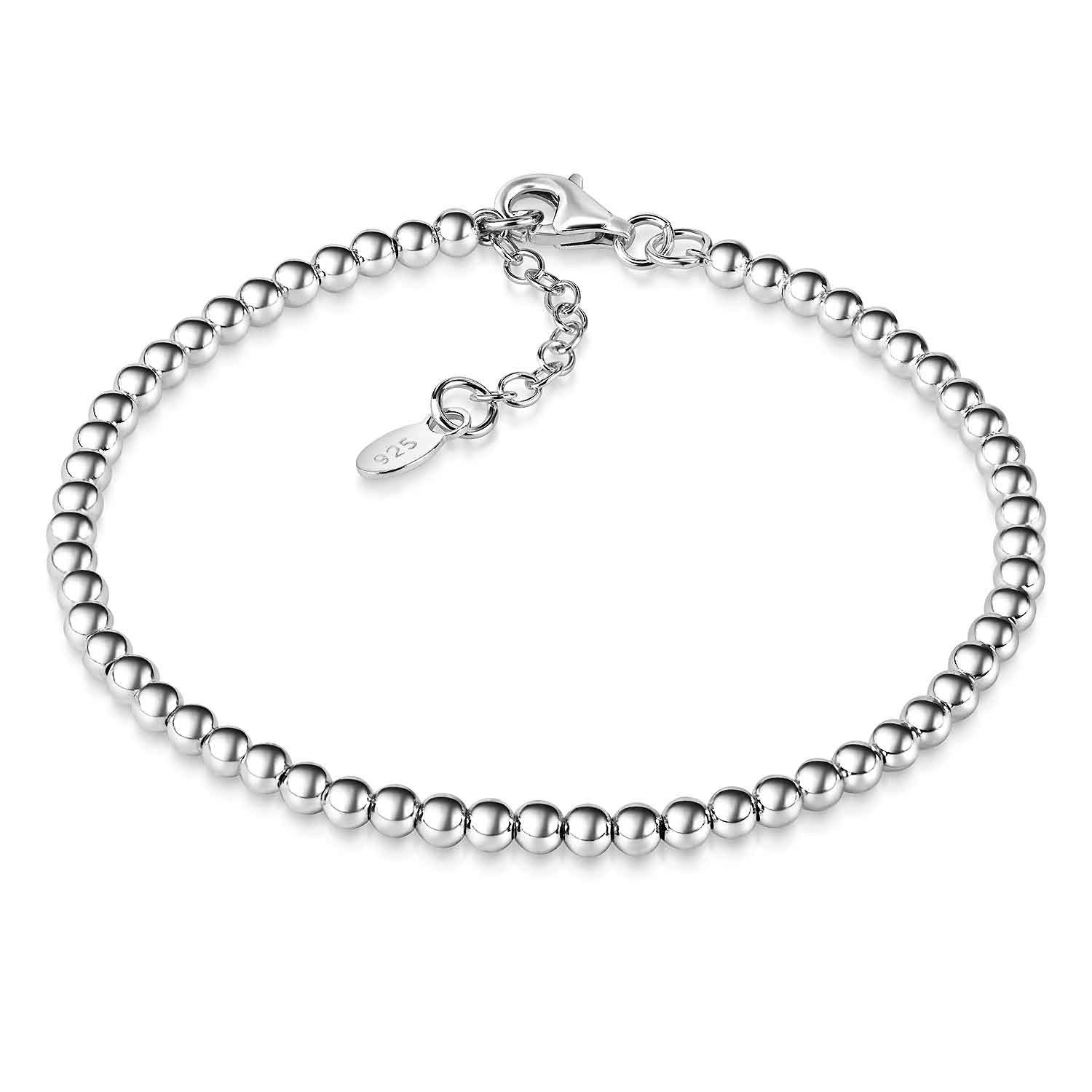 Materia Armkette Kugelkette Ø3mm Silber Hochglanz günstig online kaufen