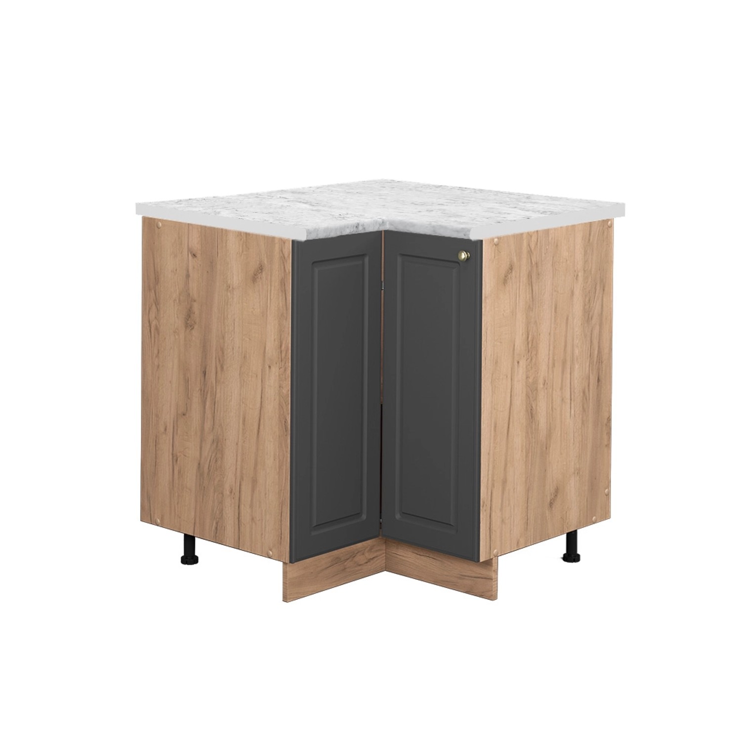 Vicco Eckunterschrank Fame-Line, Anthrazit-Gold/Goldkraft Eiche, 80.5 günstig online kaufen