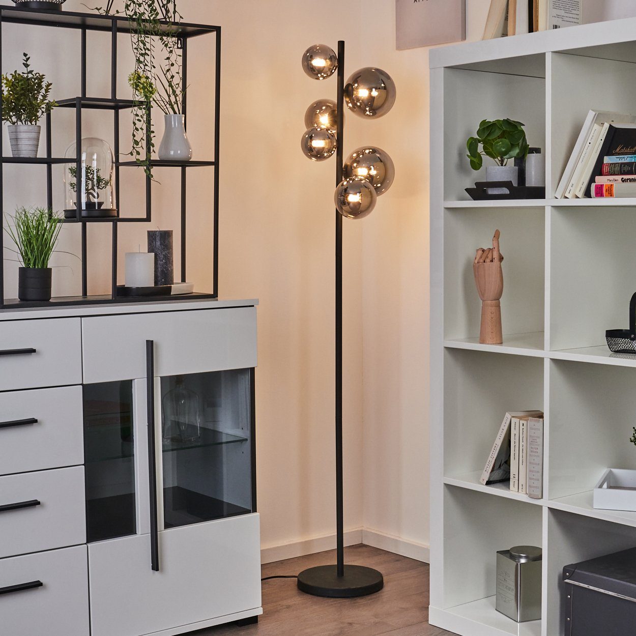 hofstein Stehlampe »Isorella« Stehlampe aus Metall/Glas günstig online kaufen