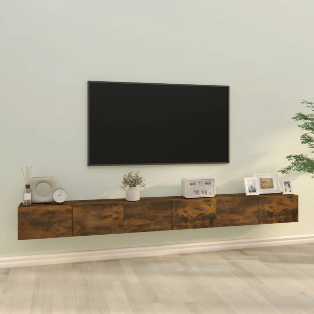 Vidaxl 3-tlg. Tv-schrank-set Räuchereiche Holzwerkstoff günstig online kaufen