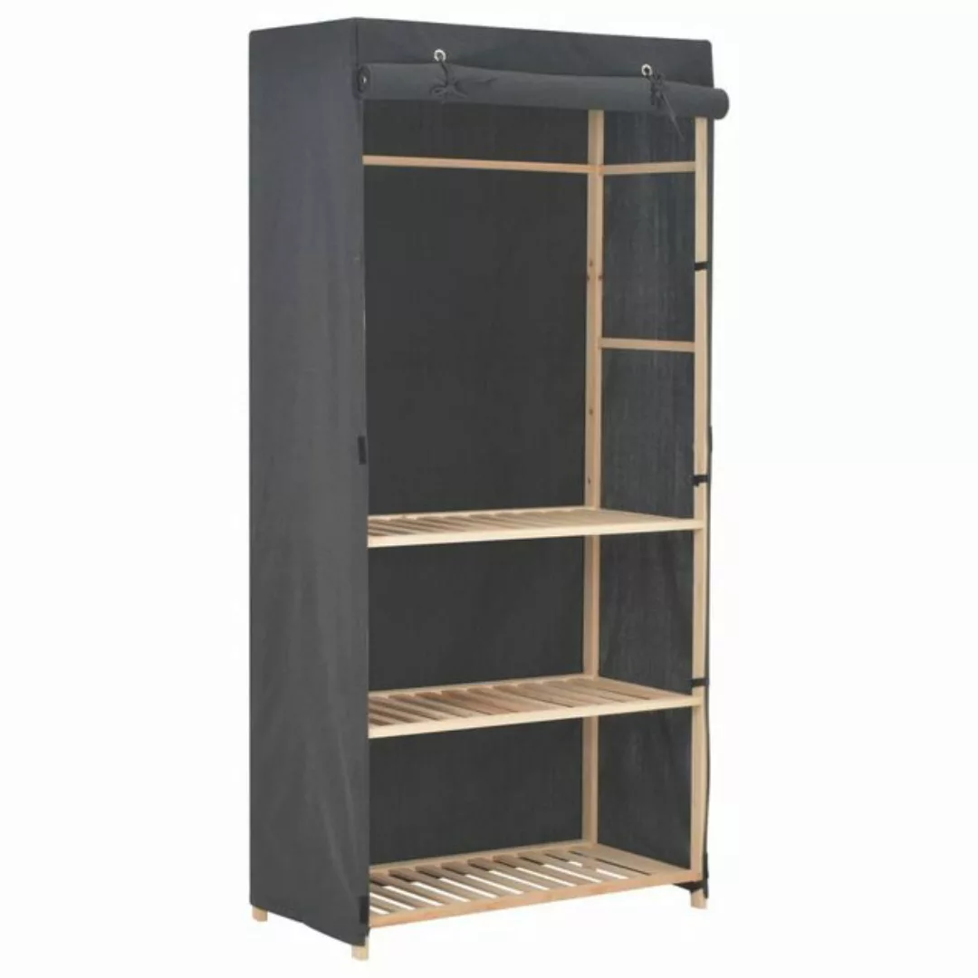 furnicato Kleiderschrank 3-stufiger Grau 79 x 40 x 170 cm Stoff günstig online kaufen