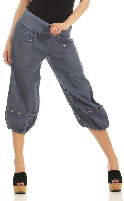 malito more than fashion Caprihose 1575 Damen 3/4 Leinenhose günstig online kaufen