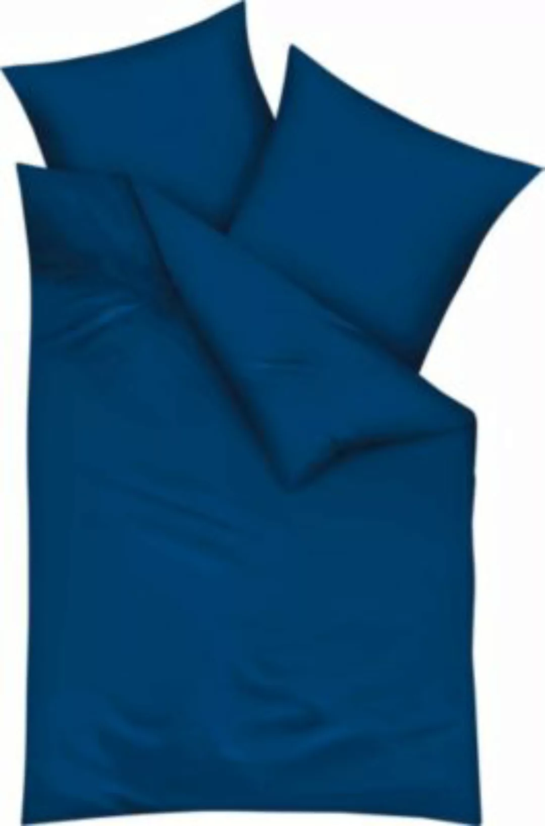 Kaeppel Bettwäsche Mako-Satin dunkelblau Gr. 155 x 220 + 80 x 80 günstig online kaufen