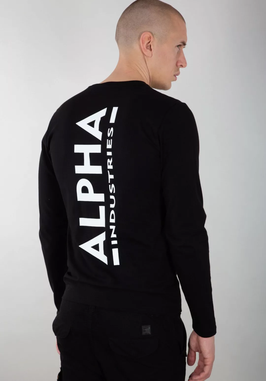 Alpha Industries Longsleeve "ALPHA INDUSTRIES Men - Longsleeves Back Print günstig online kaufen