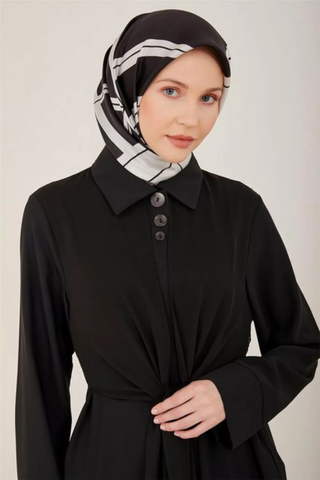 ARMİNE Langmantel Armine-Chiffon-Deckmantel mit Steinen zum Binden – modern günstig online kaufen