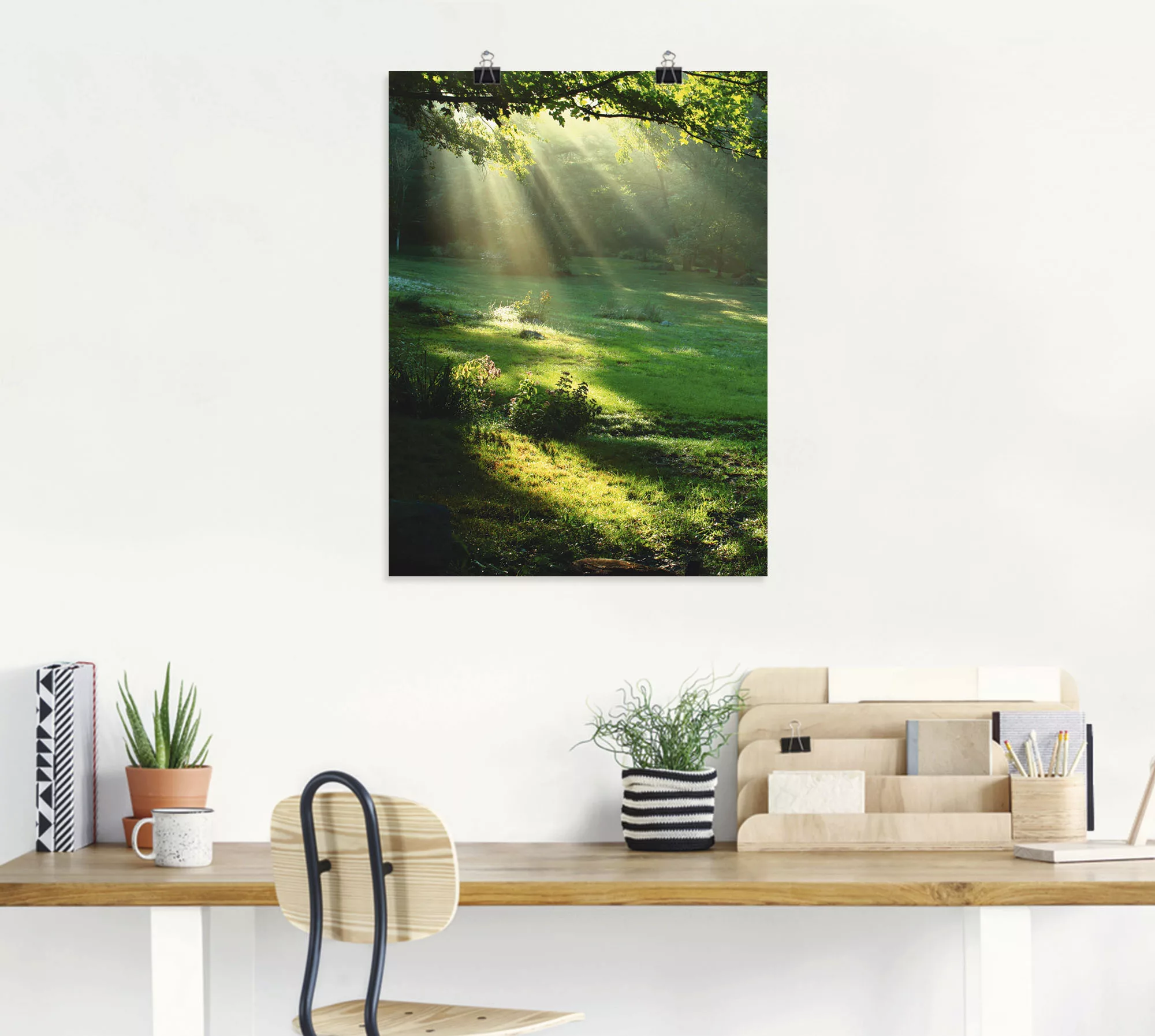 Artland Wandbild »Lichtkegel«, Wald, (1 St.) günstig online kaufen