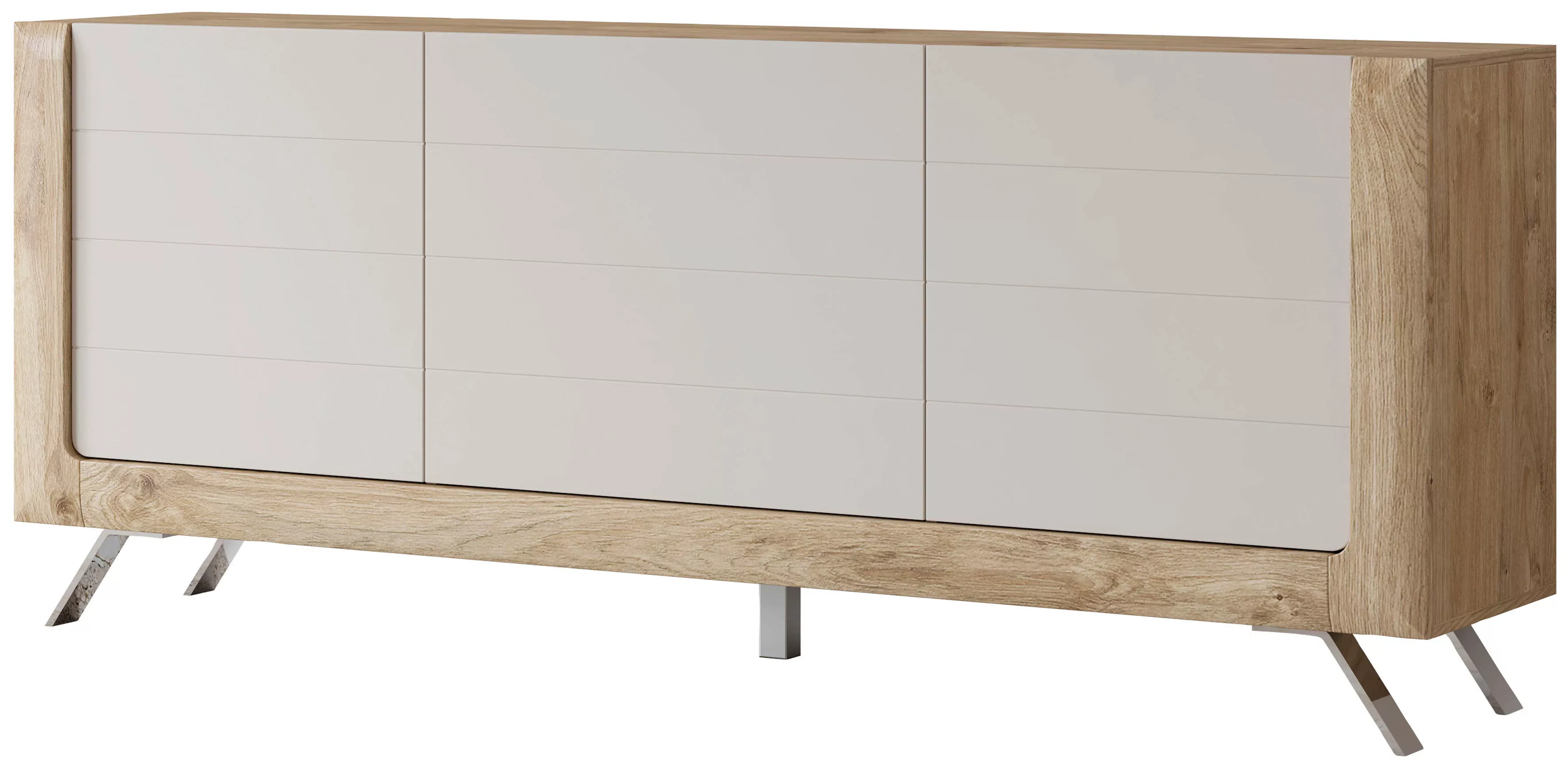 Leonique Sideboard "Kasai", Breite 199 cm, mit 3 Türen günstig online kaufen