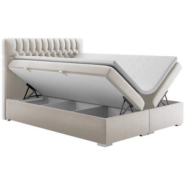 DB-Möbel Boxspringbett Boxspringbett Lidia, Doppelbett mit Bettkasten PREMI günstig online kaufen