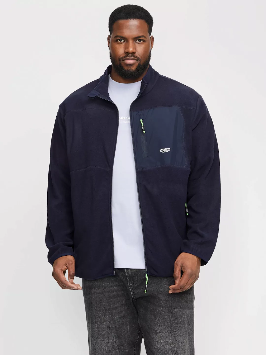 Jack & Jones PlusSize Fleecejacke "JJTHEO FLEECE JACKET PLS", ohne Kapuze günstig online kaufen