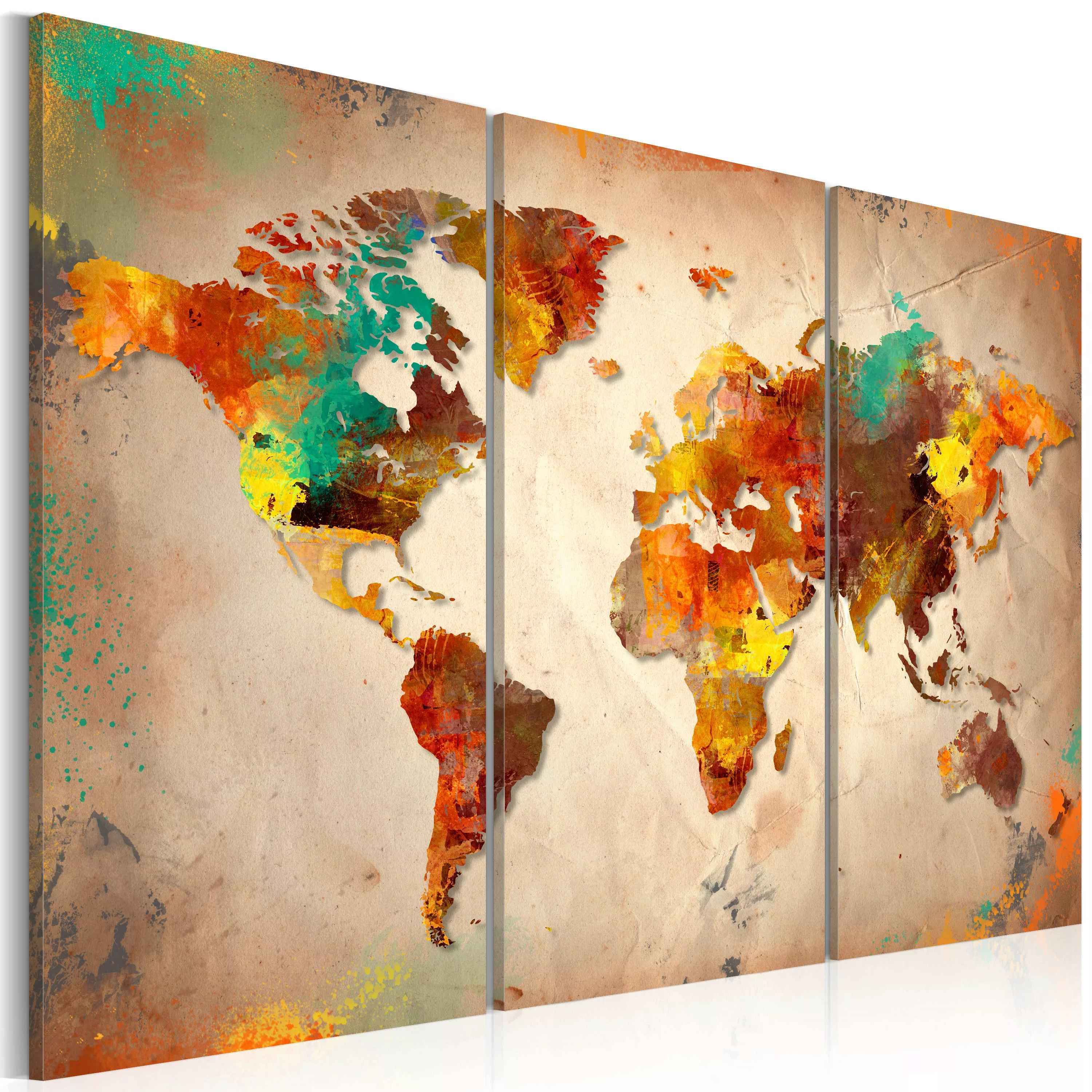 Wandbild - Painted World - Triptych günstig online kaufen