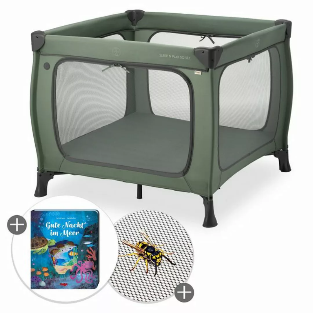 Hauck Baby-Reisebett Sleep N Play SQ Set - Dark Green, Reisebett Laufgitter günstig online kaufen