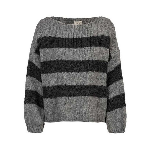 Herrlicher Strickpullover Leena Soft Striped Wool Lange Ärmel mit Volumen günstig online kaufen