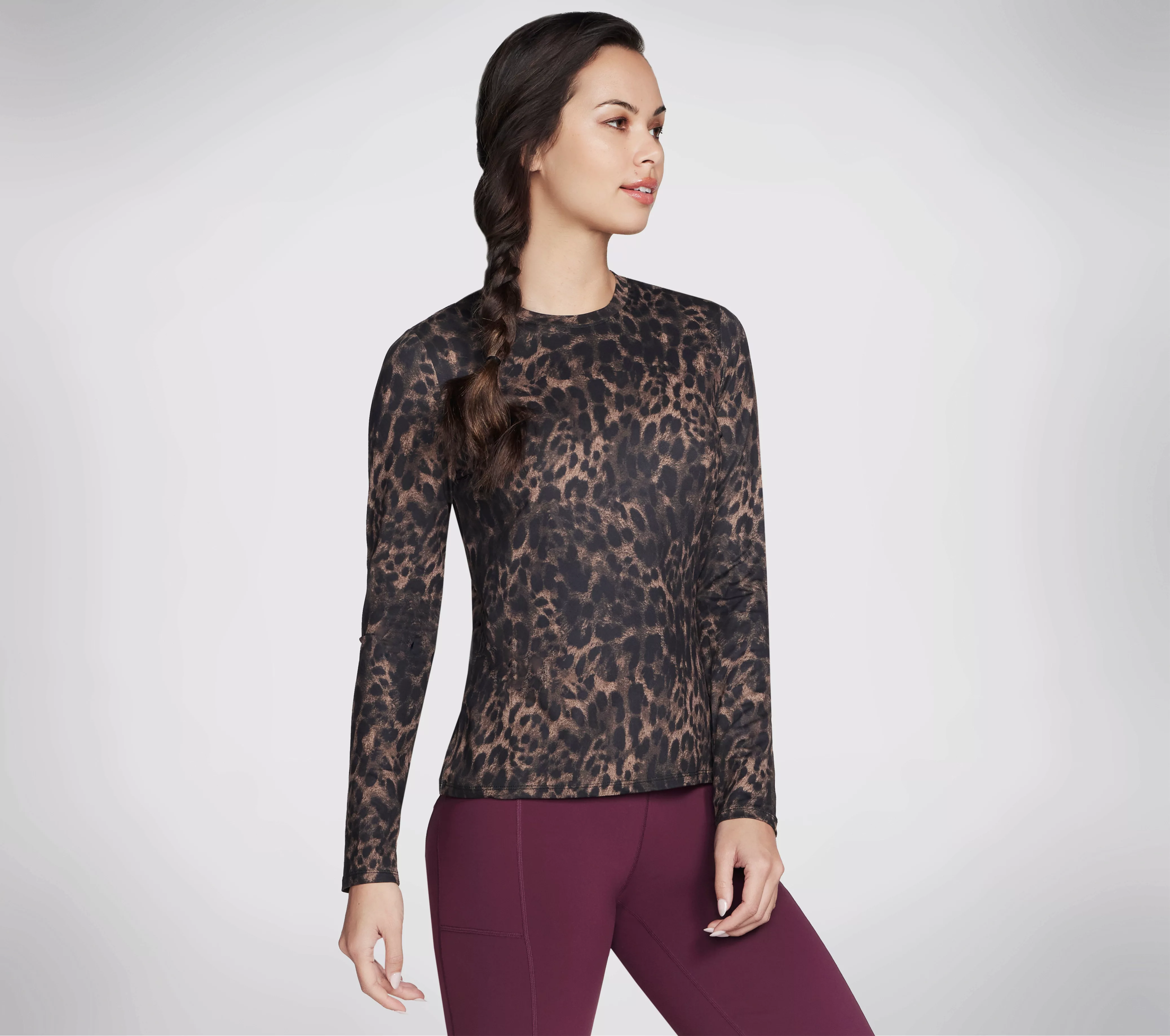 Skechers Langarmshirt GODRI SERENE CHEETAH LS GO DRI Serene-Gewebe günstig online kaufen