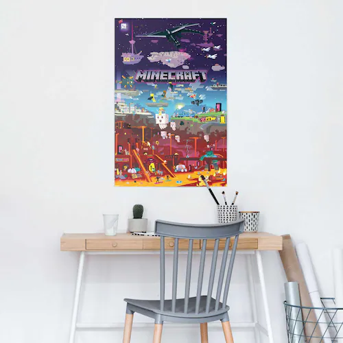 Reinders! Poster »Poster Minecraft - world beyond«, Spiele, (1 St.) günstig online kaufen