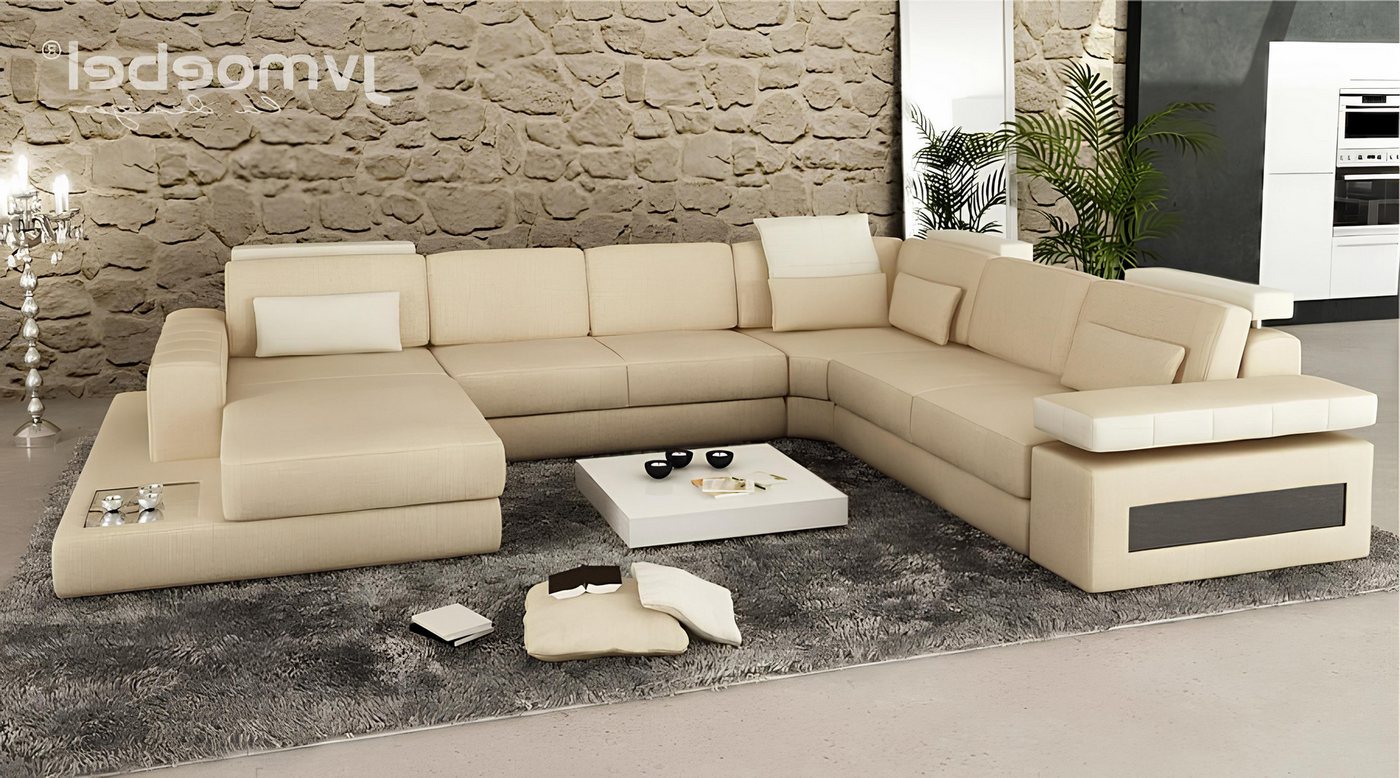 Xlmoebel Ecksofa Neues Ecksofa in U-Form aus hochwertigem Leder im Designer günstig online kaufen